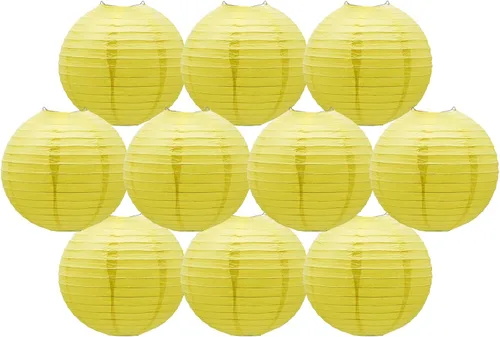 Vista 26 de Linternas de papel doradas chinas, japonesas, colgantes, redondas, para decoración de fiesta de Año Nuevo y Año Nuevo Lunar (12 unidades)
