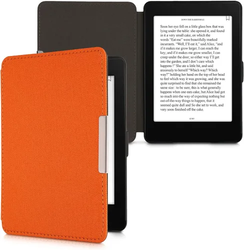 Vista 8 de kwmobile Funda compatible con Amazon Kindle Paperwhite - Funda protectora de nailon para lector electrónico - Antracita