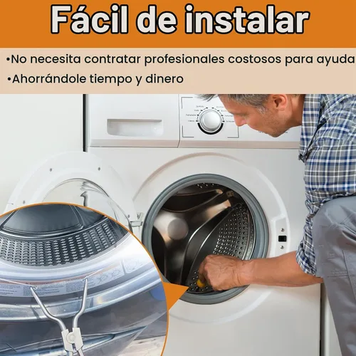 Vista 6 de 2W20017E - Abrazadera de resorte para puerta de panel frontal para LG Electronics Kenmore Lavadora Arranque Anillo de retención para robo
