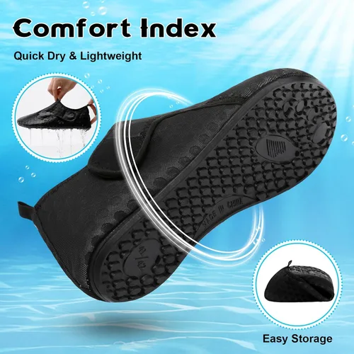 Vista 5 de Scurtain Zapatos de agua descalzos para mujeres y hombres, calcetines acuáticos de secado rápido para la playa, sandalias de verano