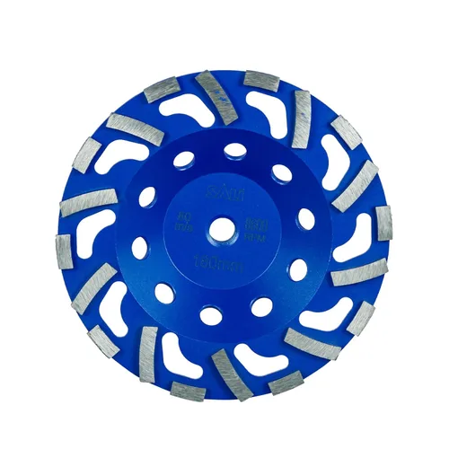 Vista 7 de SALI Muelas abrasivas de hormigón de 7 pulgadas 28 segmentos de diamante Turbo 5/8-11 Arbor Diamond Muela abrasiva apta para pintura, epoxi