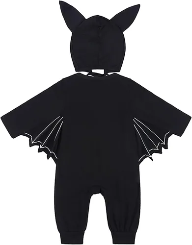 Vista 2 de Disfraz de murciélago para bebé, niño, 1er Halloween, talla 3-24 meses