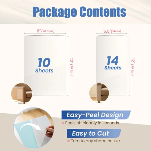 Vista 9 de 24 protectores de muebles de arañazos para gatos, protectores de sofá de doble cara para proteger los arañazos de las garras de los gatos, hojas