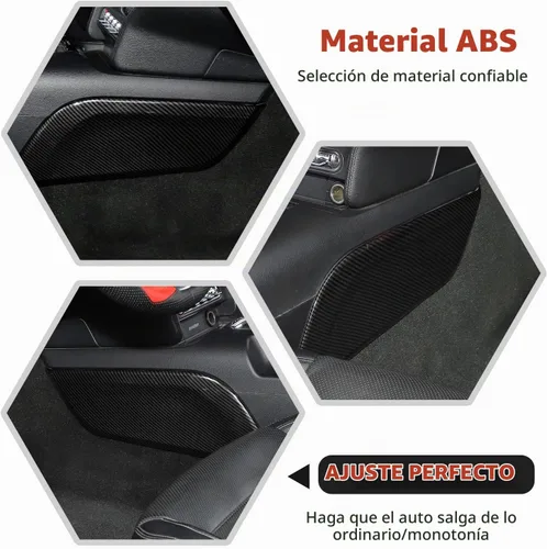 Vista 3 de RT-TCZ Cubierta de fibra de carbono para consola central, panel de palanca de cambios lateral, accesorios interiores, decoración para Ford Mustang