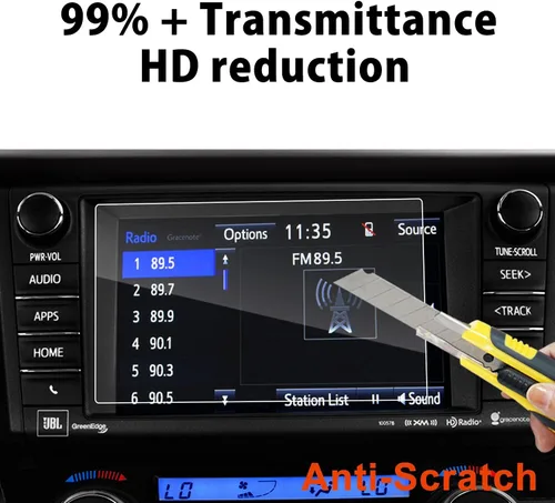 Vista 5 de LFOTPP Protector de pantalla de navegación para coche RAV 4 Entune 2013-2018 de 7 pulgadas, vidrio templado dureza 9H, centro de visualización