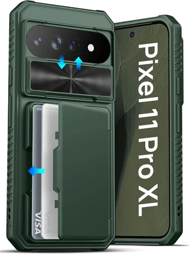 Vista 7 de ATATOO Funda tipo cartera para Google Pixel 10 Pro XL, tarjetero integrado (3-5 tarjetas) [bloqueo RFID] y cubierta de cámara deslizante, protección
