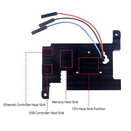 Vista 8 de GeeekPi Disipador de calor de aluminio con ventilador controlable PWM para Raspberry Pi 4, Pi 4 Armor Lite disipador de calor con ventilador