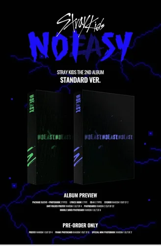 Vista 3 de JYP Ent. STRAY KIDS - NOEASY [Normal ver.] (Vol.2) Album+Extra Photocards Set (A+B ver. SET) (JYPK1271)