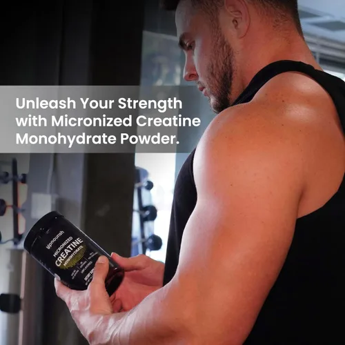 Vista 9 de UpNourish Monohidrato de creatina micronizada en polvo 14.11 oz – Vegano sin sabor para antes del entrenamiento, desarrollo muscular, suplemento