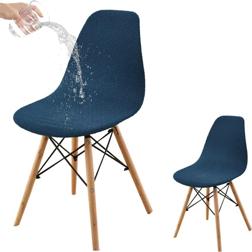 Vista 9 de HAOYONG Fundas para silla de comedor modernas de mediados de siglo, funda estampada para silla sin brazos, fundas elásticas para cocina, oficina