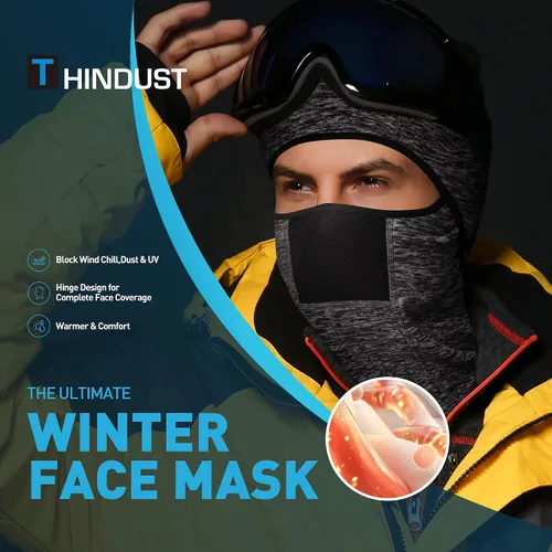 Vista 3 de THINDUST Winter Balaclava Ski Mask for Men Women, Thermal Fleece Windproof Breathable Full Face Mask Neck Warmer