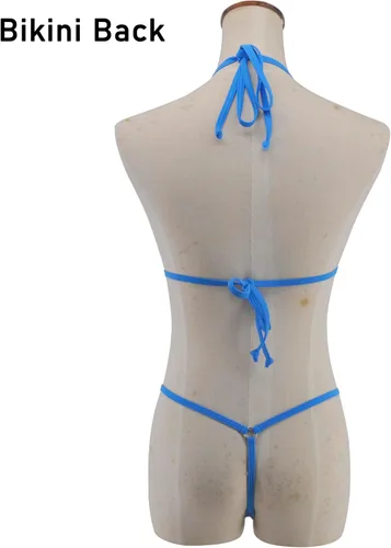 Vista 3 de SHERRYLO Micro Bikini Mini Tanga de Cadena Extrema Bikinis de Mini Tanga Sexy Traje de Baño Teeny para Mujeres Triángulo Exótico Bañador