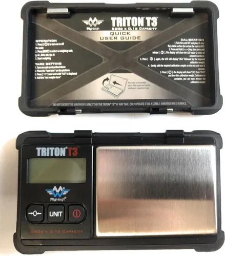 Vista 4 de Mi tritón de pesaje T3 660g x escala digital de 0,1 g con estuche de goma duradero