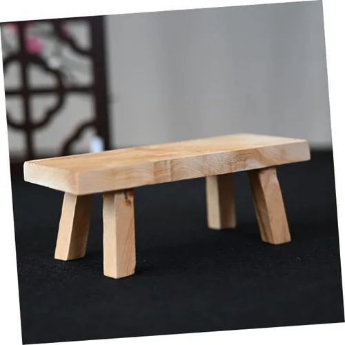 Vista 5 de BESPORTBLE Soporte para jarrón de decoración de banco pequeño, bandeja rectangular, soporte para platos, soporte de granja, base de maceta, elevador