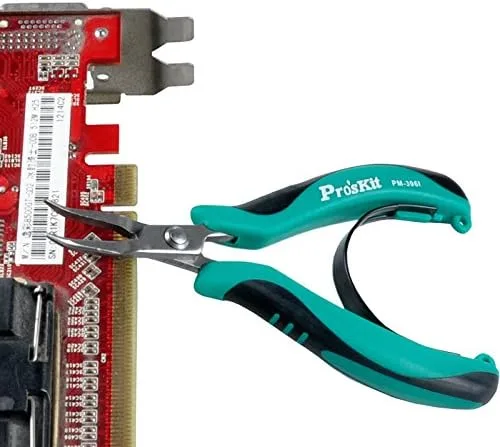 Vista 5 de Pro39; sKit PM-396I AISI420 Alicates de nariz doblada de acero inoxidable Alicates de alambre de envoltura de abalorios herramienta de joyería