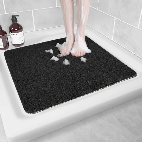 Vista 11 de Hargiis - Tapete antideslizante de secado rápido para tina y ducha, tapete exfoliante para pies, para baño, cocina u hotel, beige, 24 x 16 pulgadas
