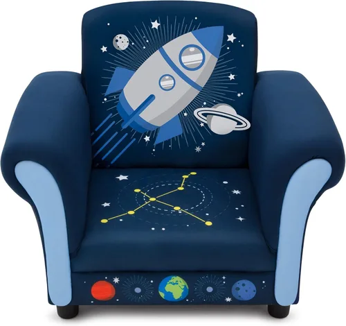 Vista 6 de Delta Children Space Adventures - Silla tapizada para niños, color azul