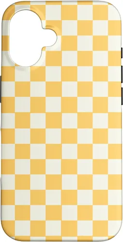 Vista 32 de Yellow Checkered Checker Checkerboard Classic Pattern Case for iPhone 17
