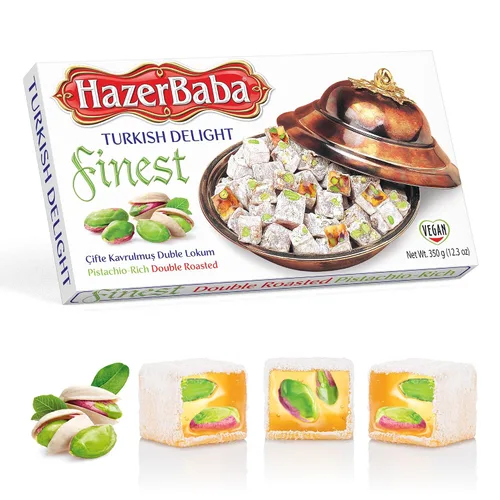 Vista 11 de HazerBaba Caramelo de pistacho turco de doble tostado, 12.3 onzas (paquete de 1)