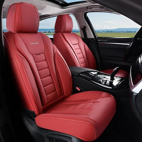 Vista 42 de Coverado Juego completo de fundas de asiento de automóvil, protector impermeable para asiento de automóvil, cojín de asiento de cuero, fundas