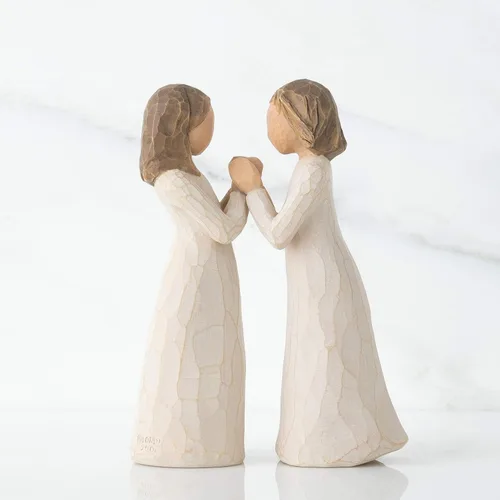 Vista 2 de Willow Tree Sisters by Heart - Figura esculpida pintada a mano