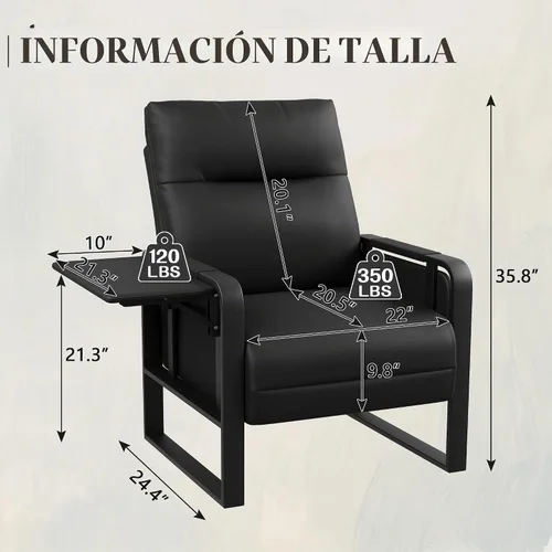 Vista 2 de Silla tapizada para sala de estar, sillón de acento de mediados de siglo, de piel sintética y metal, sofá individual cómodo para recepción, club
