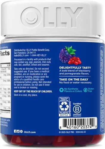 Vista 6 de OLLY Gomitas multivitamínicas para hombres, apoya el bienestar general