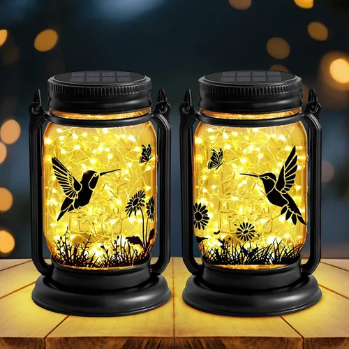 Vista 12 de Faroles solares al aire libre, regalos para amantes de los perros, mariposa