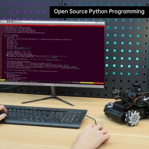 Vista 9 de LewanSoul Robot Car para Raspberry Pi 5 ROS2 programable AI Vision Smart Robot Kit 360° Movimiento chasis, Lidar SLAM mapeo navegación planificación