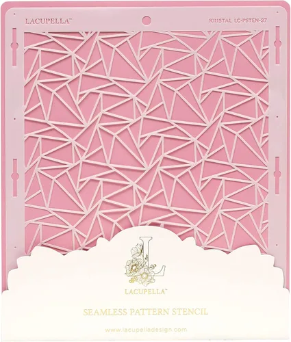Vista 11 de Lacupella Plantilla de decoración de pasteles para pastel alto de crema de mantequilla, glaseado real, ganache, pintura, aerógrafo (ARRO)