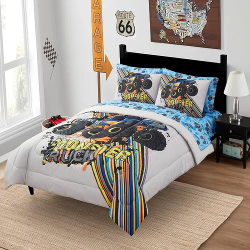 Vista 20 de Juego de edredón con diseño de baloncesto tamaño individual – Ropa de cama en una bolsa con sábanas, fundas de almohada y fundas decorativas