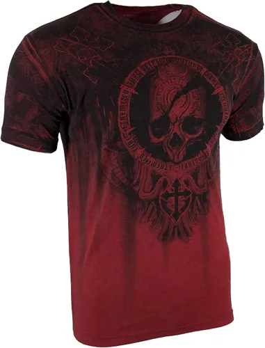 Vista 5 de Xtreme Couture Affliction Shadow Walker - Camiseta para hombre, color rojo, Rojo