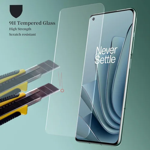 Vista 2 de Protector de pantalla para OnePlus 10 Pro 5G, vidrio templado 9H, resistente a los arañazos, soporte ultrasónico de huellas dactilares, curvado 3D