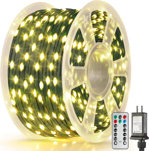 Vista 11 de Larkvue - Tira de luces de 344 pies con 1050 LEDs y control remoto, luces de hadas regulables con 8 modos, temporizador y función de memoria
