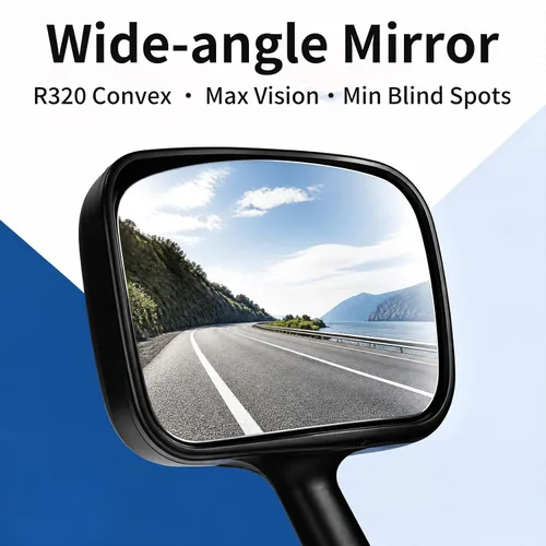 Vista 3 de High Soar Espejo de capó cromado para Freightliner Cascadia 2008-2017 lado izquierdo del conductor