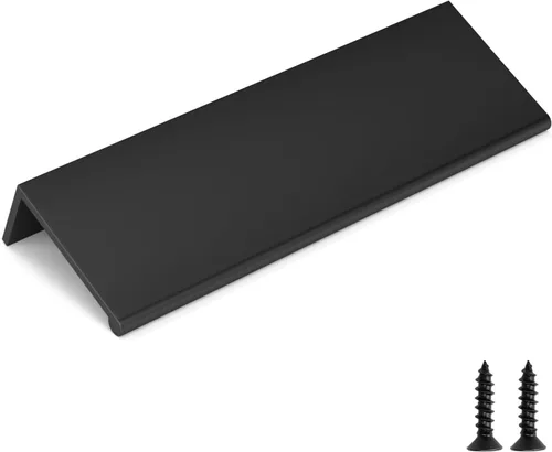Vista 21 de Goldenwarm - Paquete de 10 tiradores negros de 2-1/2 pulgadas con borde de dedo, tiradores para cajones de cocina, color negro mate, manijas