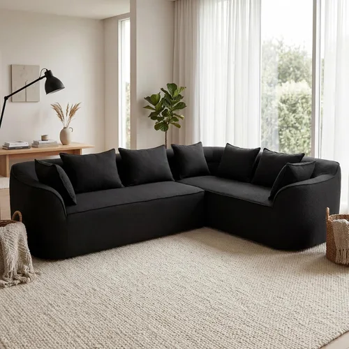 Vista 9 de OUYESSIR Sofá modular de gran tamaño de 111 pulgadas para sala de estar, sofá moderno de felpilla de lujo de 4 plazas, asiento extra profundo, sofá