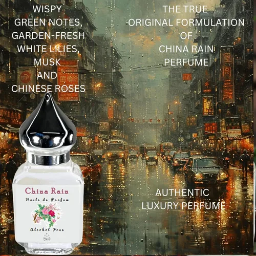 Vista 4 de CHINA RAIN Aceite de perfume original* Larga duración * Vegano * Sin ftalatos * Sin alcohol * 0.3 fl oz. Botella de regalo *