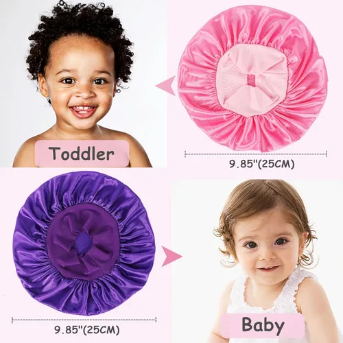 Vista 4 de 3 gorros de bebé para dormir, gorro de dormir para bebés, niñas, niños y niños pequeños