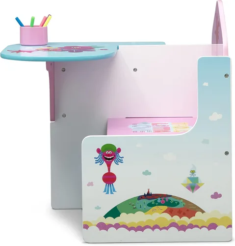 Vista 8 de Delta Children Escritorio con silla con contenedor de almacenamiento + diseño y almacenamiento de 6 contenedores organizador de almacenamiento