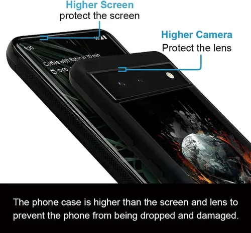 Vista 1842 de Compatible con Google Pixel 4A 5G Mobile Case Creative Acrylic Panel trasero Silicona Protección Grip especialmente diseñado para Google Pixel 4A 5G