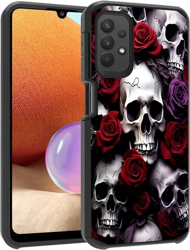 Vista 22 de Funda para teléfono Galaxy A23 5G, resistente 2 en 1 de doble capa híbrida de policarbonato duro y silicona suave a prueba de golpes, funda