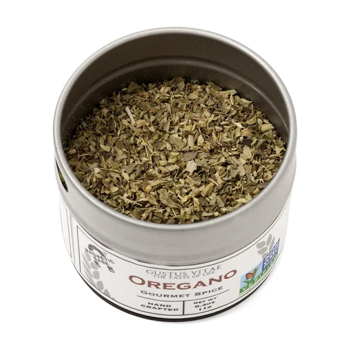 Vista 2 de Orégano - Sin OGM - Empaquetado a mano en lata magnética - De origen sostenible - Cultivado en Estados Unidos - Todo natural - No irradiado