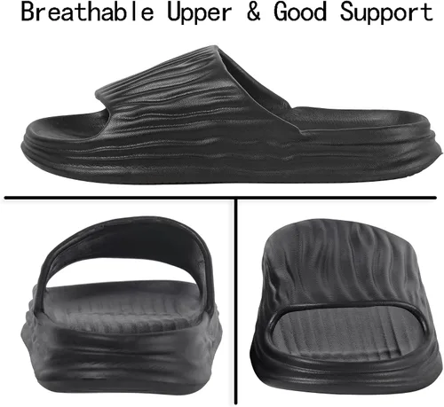 Vista 4 de Zapatos de ducha con agujeros de drenaje, se secan rápidamente, antideslizantes, para interiores, hogar, dormitorio, piscina, sandalias de playa