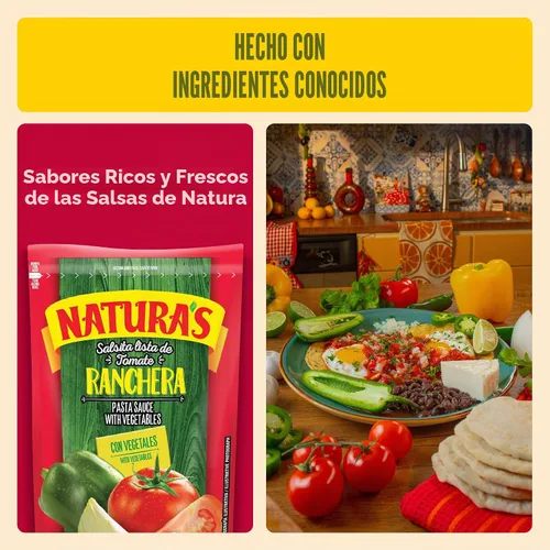 Vista 4 de NATURA'S Salsa Ranchera, Heat-and-Eat Ranch - Salsa para pasta en bolsa de 7.1 onzas, fácil de abrir (paquete de 3)