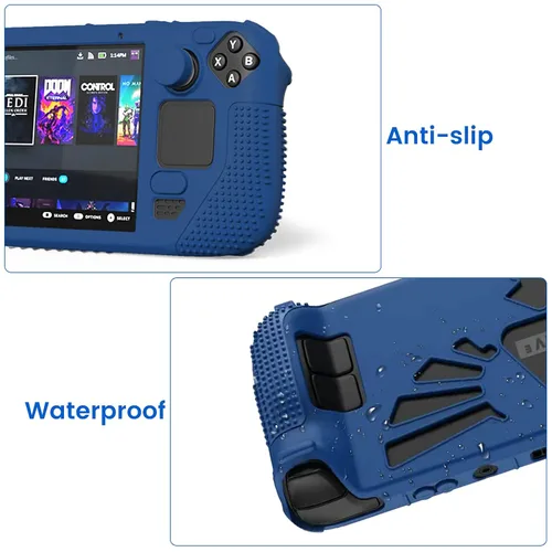 Vista 6 de Case for Valve Steam Deck 2022, Support Standing, Silicone Protector, Protective Cover with 4 Rocker Caps