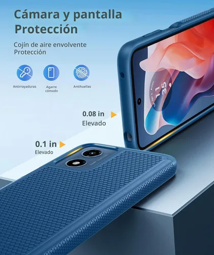 Vista 6 de FNTCASE Funda para Motorola Moto G-Play-2024: funda protectora de doble capa resistente para teléfono celular, a prueba de golpes, con parte trasera