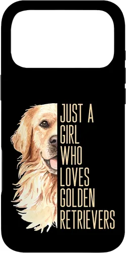 Vista 22 de Cute Golden Retriever - Just a Girl who Loves Goldens Case for iPhone 17