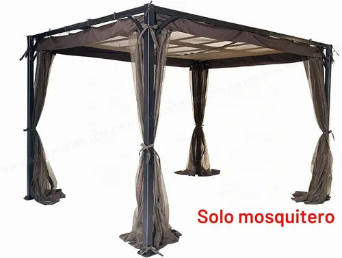 Vista 9 de ALISUN Mosquitera de repuesto para pérgola de techo plano de 8 x 10 pies