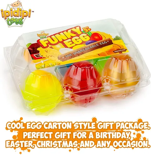 Vista 7 de IPIDIPI TOYS Huevos Coloridos Explosión, Paquete de 6 Juguetes Blanditos – Divertido Juguete para Aliviar el Estrés, Recuerdos de Fiesta